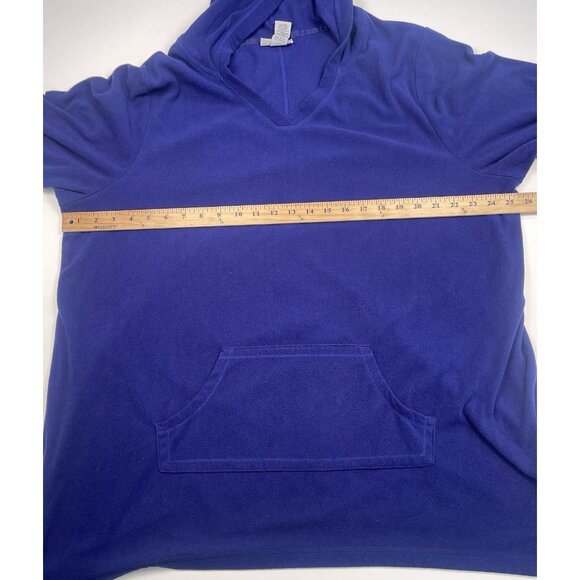 CATHERINES Womens Plus 1X 18/20W Purple Fleece L/S HOODIE Pullover Pocket EUC - Picture 3 of 7